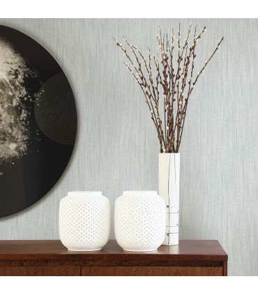 2903-25287 - Bluebell Wallpaper by A-Street-Chenille Faux Linen