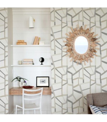 2903-25848 - Bluebell Wallpaper by A-Street-Tate Geometric Linen