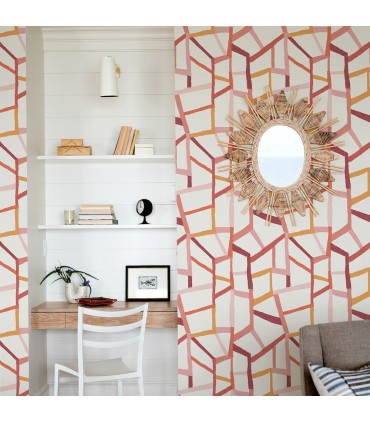 2903-25846 - Bluebell Wallpaper by A-Street-Tate Geometric Linen