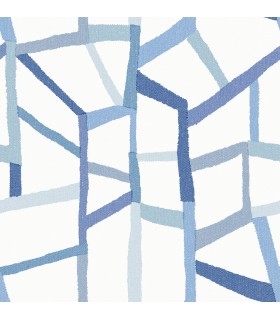 2903-25849 - Bluebell Wallpaper by A-Street-Tate Geometric Linen