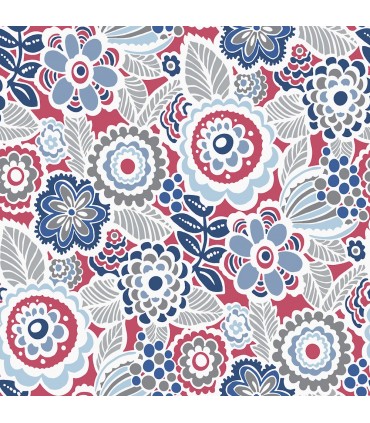 2903-25868 - Bluebell Wallpaper by A-Street-Lucy Retro Floral