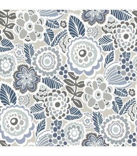 2903-25864 - Bluebell Wallpaper by A-Street-Lucy Retro Floral