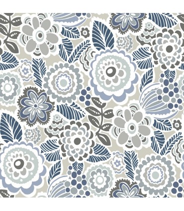 2903-25864 - Bluebell Wallpaper by A-Street-Lucy Retro Floral
