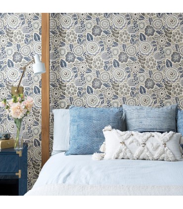 2903-25864 - Bluebell Wallpaper by A-Street-Lucy Retro Floral