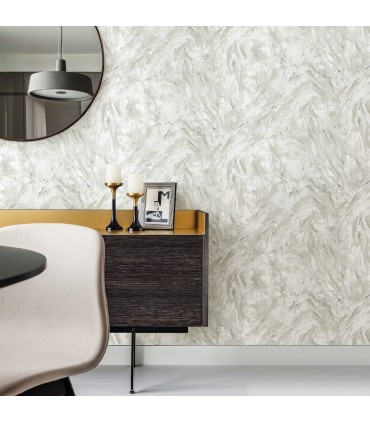 2927-00106 - Polished Metallic Wallpaper by Brewster-Titania Marble Texture