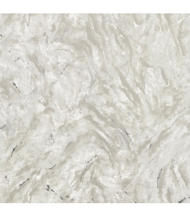 2927-00106 - Polished Metallic Wallpaper by Brewster-Titania Marble Texture