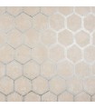 2927-00405 - Polished Metallic Wallpaper by Brewster-Starling Honeycomb