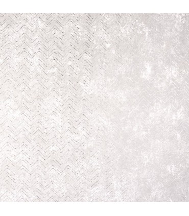 2927-00604 - Polished Metallic Wallpaper by Brewster-Luna Distressed Chevron