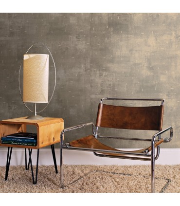 2927-10303 - Polished Metallic Wallpaper by Brewster-Portia Distressed Texture