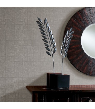 2927-10504 - Polished Metallic Wallpaper by Brewster-Glint Distressed Geometric