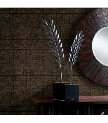 2927-10501 - Polished Metallic Wallpaper by Brewster-Glint Distressed Geometric