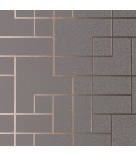 2927-42492 - Polished Metallic Wallpaper by Brewster-Mason Geometric