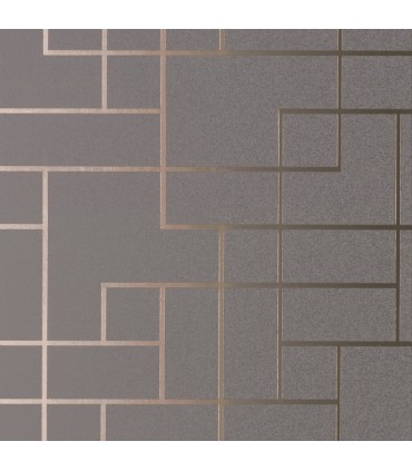 2927-42492 - Polished Metallic Wallpaper by Brewster-Mason Geometric