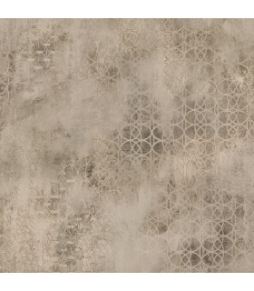 2927-20601 - Polished Metallic Wallpaper by Brewster-Fornax Brass Geometric