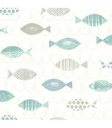 3120-12044 - Sanibel Sun Kissed Wallpaper by Chesapeake-Key West Sea Fish