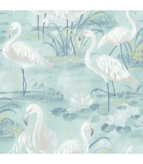 3120-13604 - Sanibel Sun Kissed Wallpaper by Chesapeake-Everglades Flamingo