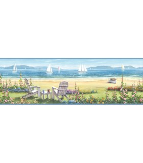 3120-20021B - Sanibel Sun Kissed Wallpaper by Chesapeake-Barnstable Seaside Border