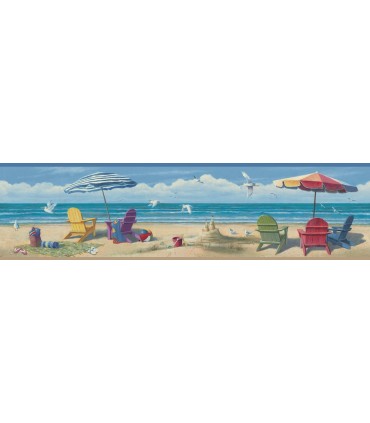 3120-46091B - Sanibel Sun Kissed Wallpaper by Chesapeake-Lori Beach Border