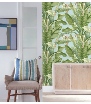 PSW1036RL - York Premium Peel and Stick Wallpaper-Banana Leaf