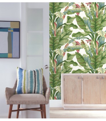 PSW1034RL - York Premium Peel and Stick Wallpaper-Banana Leaf