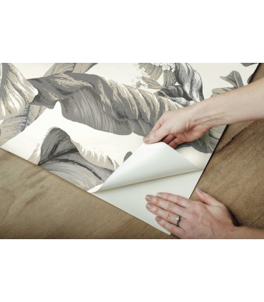 PSW1037RL - York Premium Peel and Stick Wallpaper-Banana Leaf