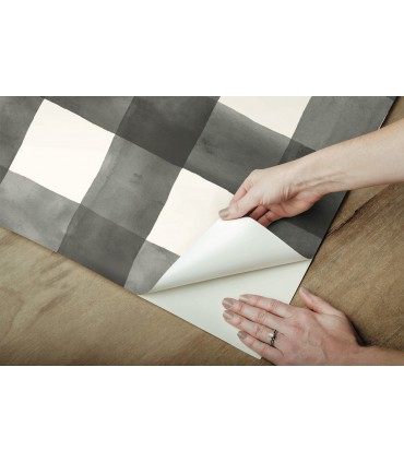 PSW1169RL - Magnolia Home Wallpaper Peel and Stick-Watercolor Check