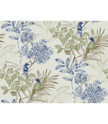 TL1928 - Handpainted Traditionals Wallpaper-Handpainted Songbird