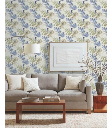 TL1928 - Handpainted Traditionals Wallpaper-Handpainted Songbird