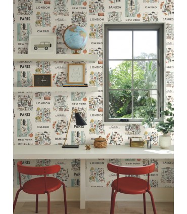 PSW1195RL - Rifle Paper Co. Peel & Stick Wallpaper-City Maps