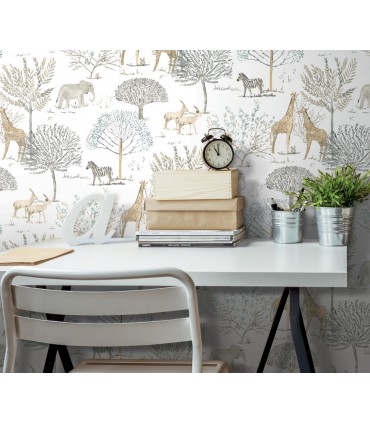 PSW1212RL - York Premium Peel and Stick Wallpaper-On The Savanna