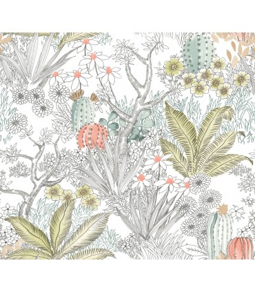 PSW1213RL - York Premium Peel and Stick Wallpaper-Flowering Desert