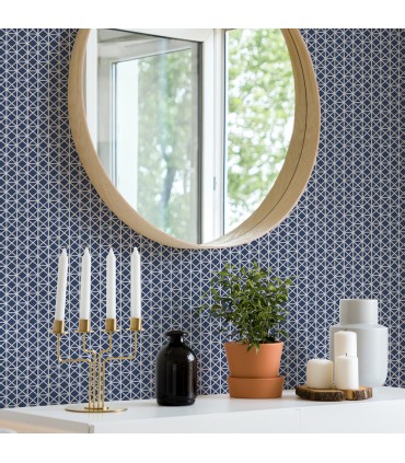 2969-26000 - Pacifica Wallpaper by A Street-Lisbeth Geometric Lattice