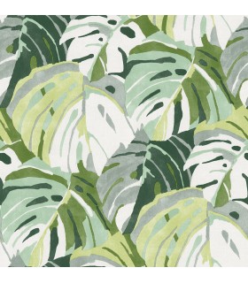 2969-87530 Alma Green Tropical Floral Wallpaper
