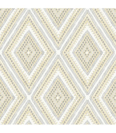 2969-26014 - Pacifica Wallpaper by A Street-Zaya Tribal Diamonds