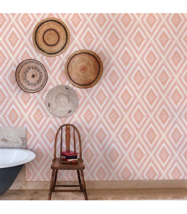 2969-26015 - Pacifica Wallpaper by A Street-Zaya Tribal Diamonds