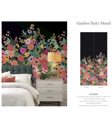 RI5192M - Rifle Paper Co. Wallpaper-Garden Party Mural