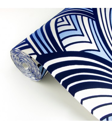 2969-87351 - Pacifica Wallpaper by A Street-Cabarita Art Deco Flocked Leaves