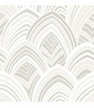 2969-87352 - Pacifica Wallpaper by A Street-Cabarita Art Deco Flocked Leaves