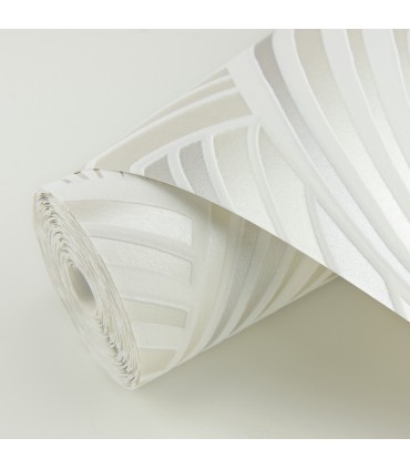 2969-87352 - Pacifica Wallpaper by A Street-Cabarita Art Deco Flocked Leaves