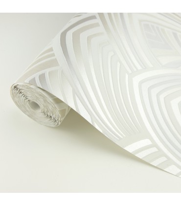 2969-87352 - Pacifica Wallpaper by A Street-Cabarita Art Deco Flocked Leaves