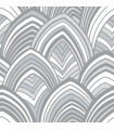 2969-87353 - Pacifica Wallpaper by A Street-Cabarita Art Deco Flocked Leaves