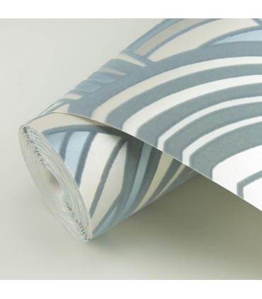 2969-87353 - Pacifica Wallpaper by A Street-Cabarita Art Deco Flocked Leaves