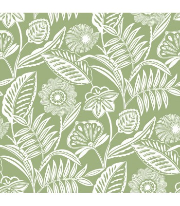 2969-87530 - Pacifica Wallpaper by A Street-Alma Tropical Floral