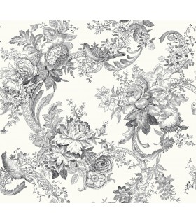 2927-81600 - Newport  Wallpaper by A Street-Carmel Baroque Florals