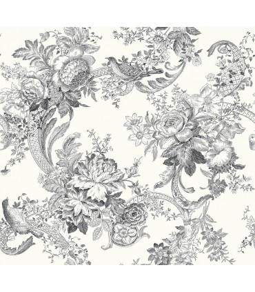 2927-81600 - Newport  Wallpaper by A Street-Carmel Baroque Florals