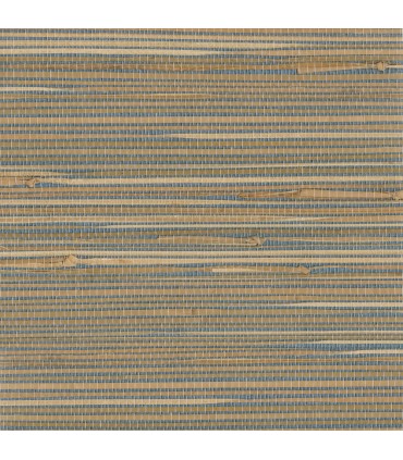 4018-0002 - Jissai Mariner Blue Grasscloth Wallpaper