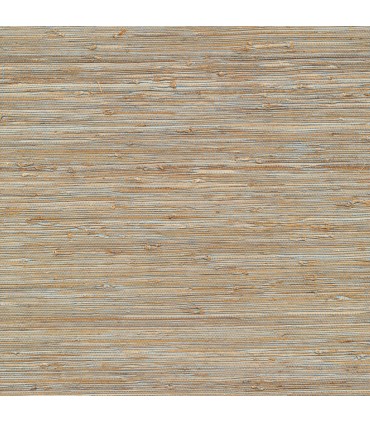 4018-0007 - Jeong Soft Teal Beige Grassscloth Wallpaper