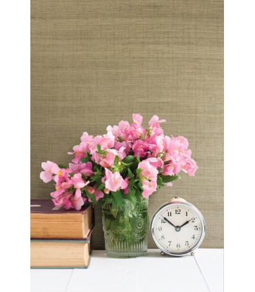 4018-0019 - Ruslan Taupe Grasscloth Wallpaper