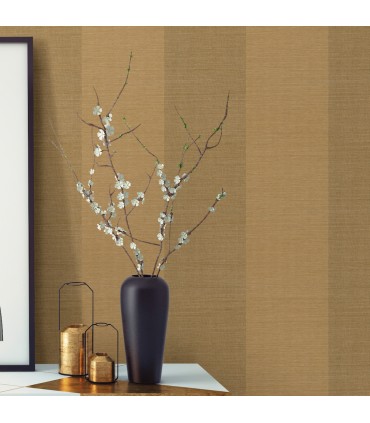 4018-0027 - Yue Ying Light Brown Grasscloth Wallpaper