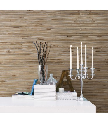 4018-0031 - Tereza Silver Foil Grasscloth Wallpaper